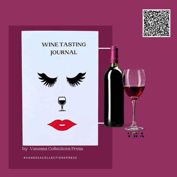VWA Wine Tasting Journal: Eyelashes and Red LIps-Features: Wine TAG System (Taste, Aroma and General Impressions), Softcover Notebook for Wine Enthusiasts | Portable, Record, Rate, and Remember Your Favorite Wines
