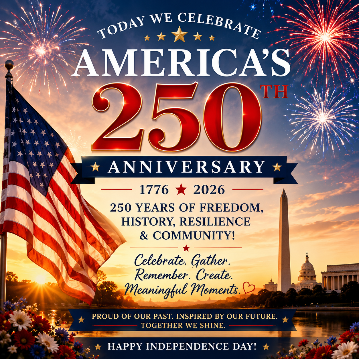 Celebrating 250 Years of America: Honoring Traditions, Community & Meaningful Moments