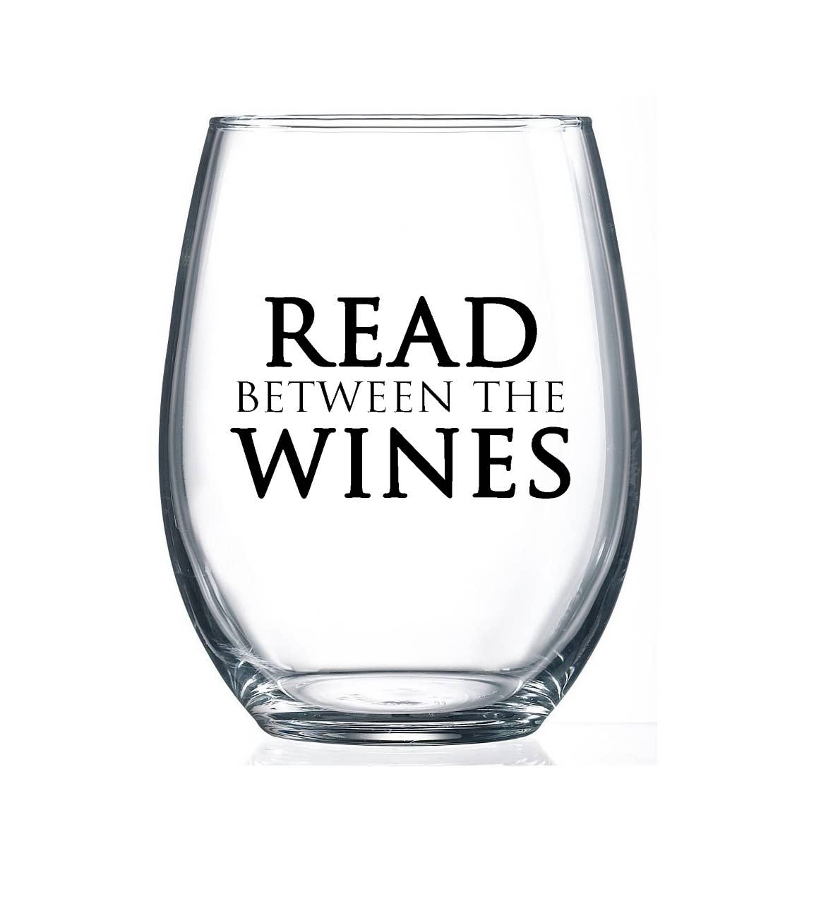 Read Between the Wines Wine Glass | Funny Reader Gift for Book Lovers