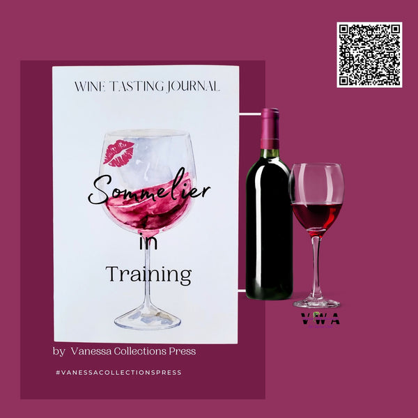 NEW!  VWA Wine Tasting Journal-Sommelier In Training-ADD A Personalized Photo, Softcover Notebook for Wine Enthusiasts | Portable, Record, Rate, and Remember Your Favorite Wines