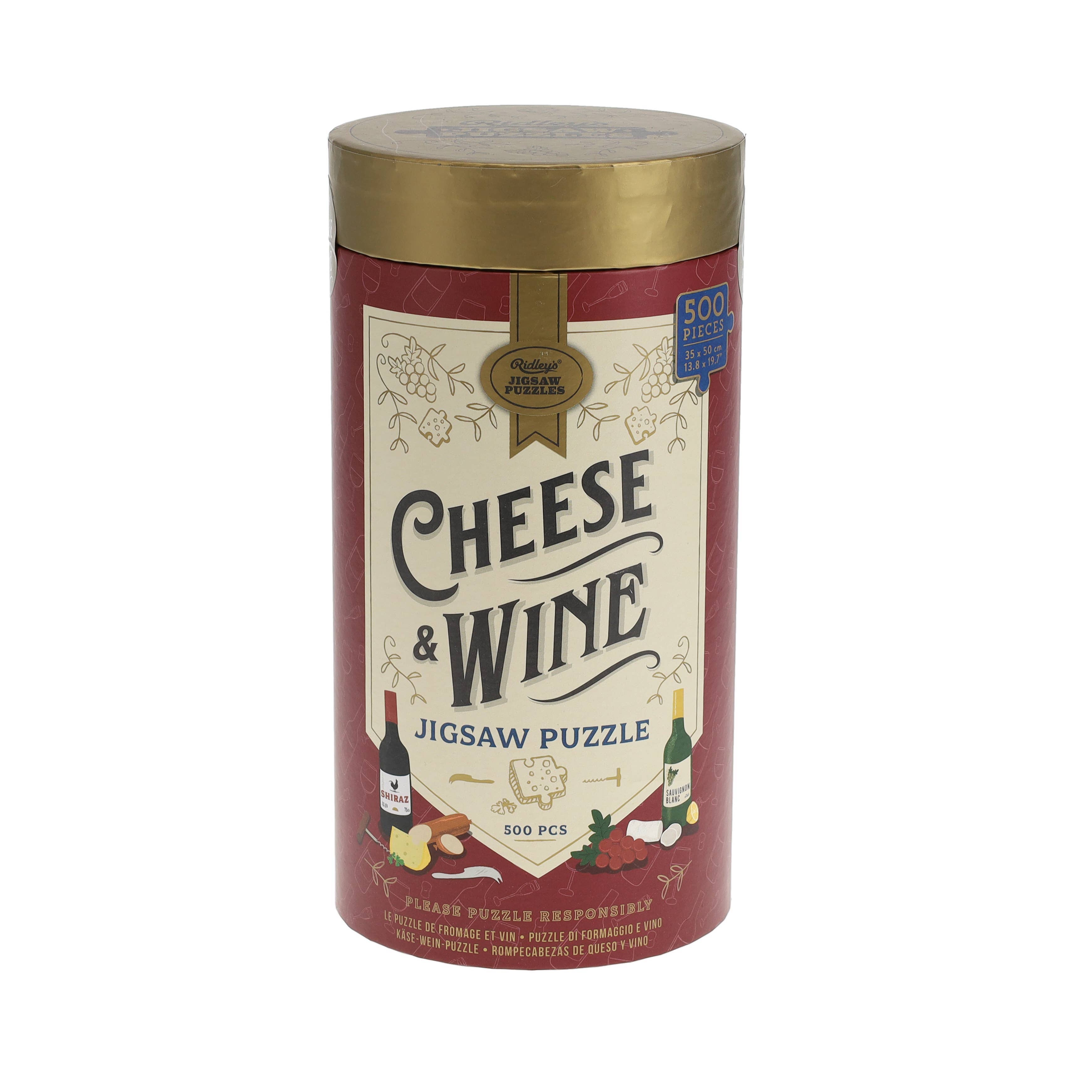 Cheese + Wine | 500-Piece Wine and Cheese Pairing Jigsaw Puzzle