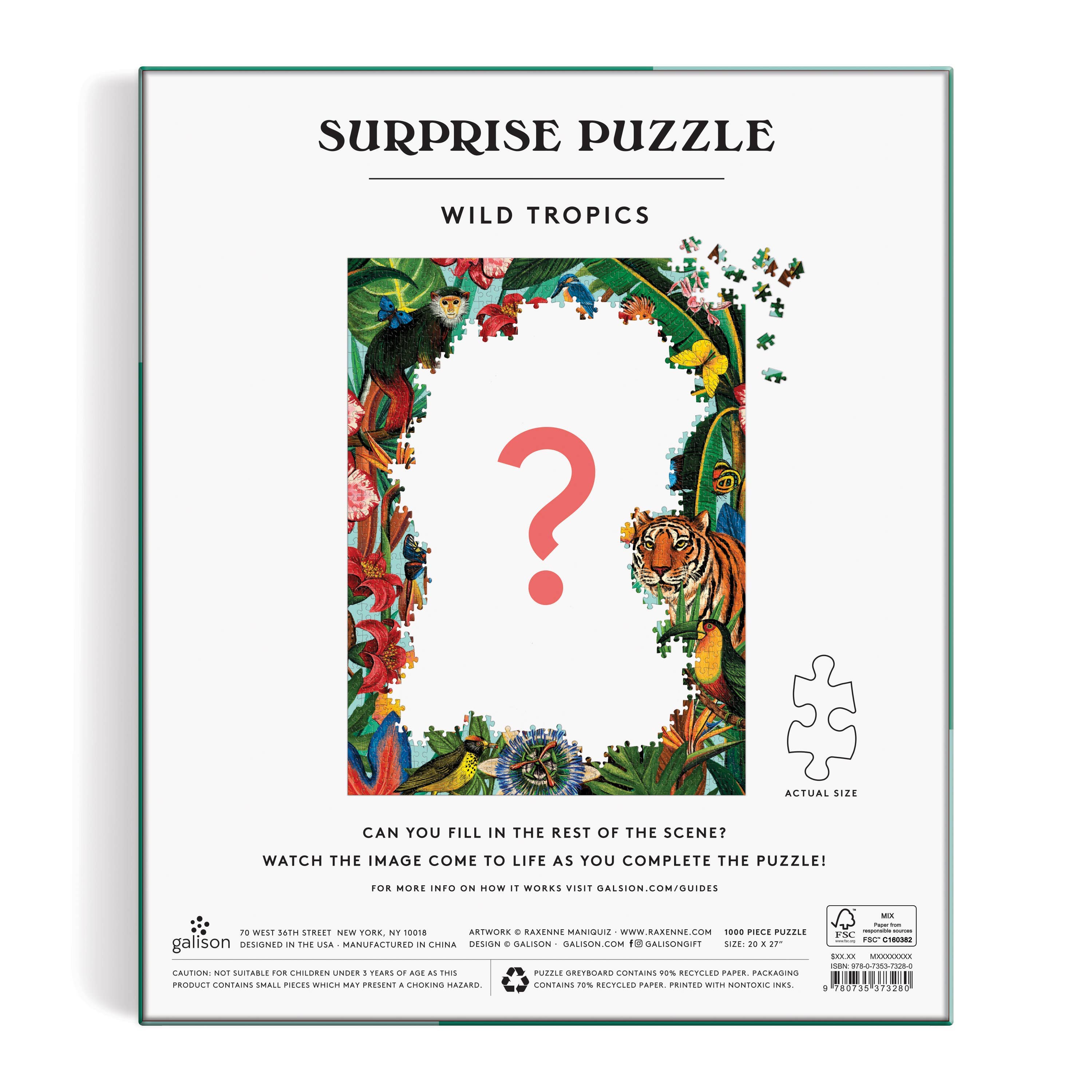 Wild Tropics | 1000-Piece Surprise Jungle Jigsaw Puzzle