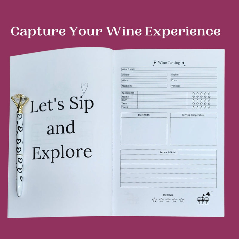 Wine Tasting Journal-Grapes to Wine
