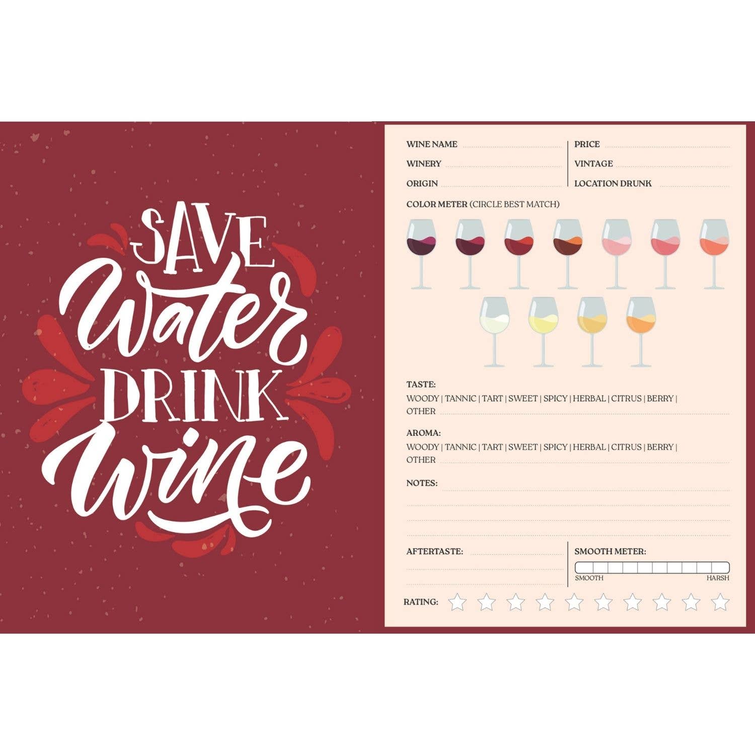 Be Fine and Drink Wine Book | Funny Wine Lover Gift