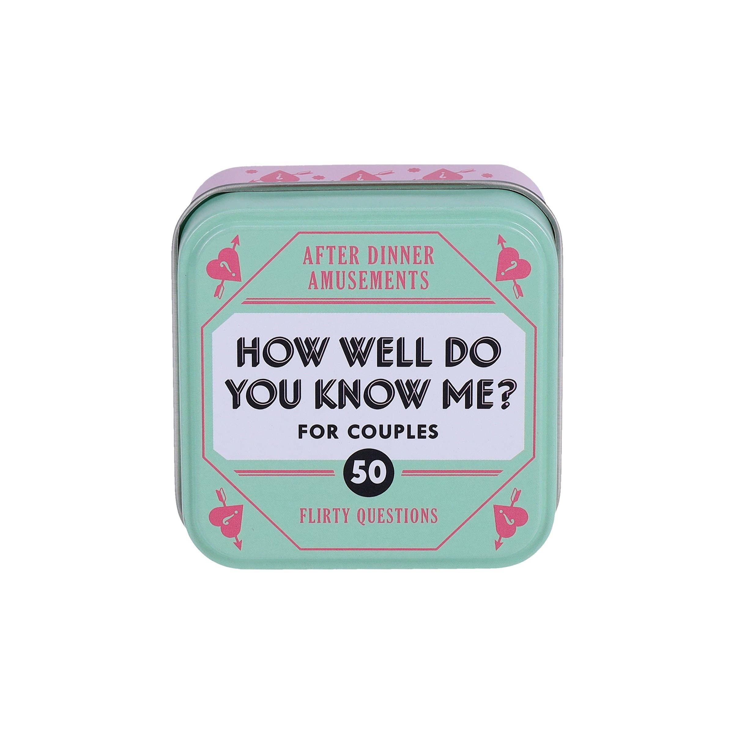 After Dinner Amusements: How Well Do You Know Me? For Couples | Flirty Question Card Game for Couples