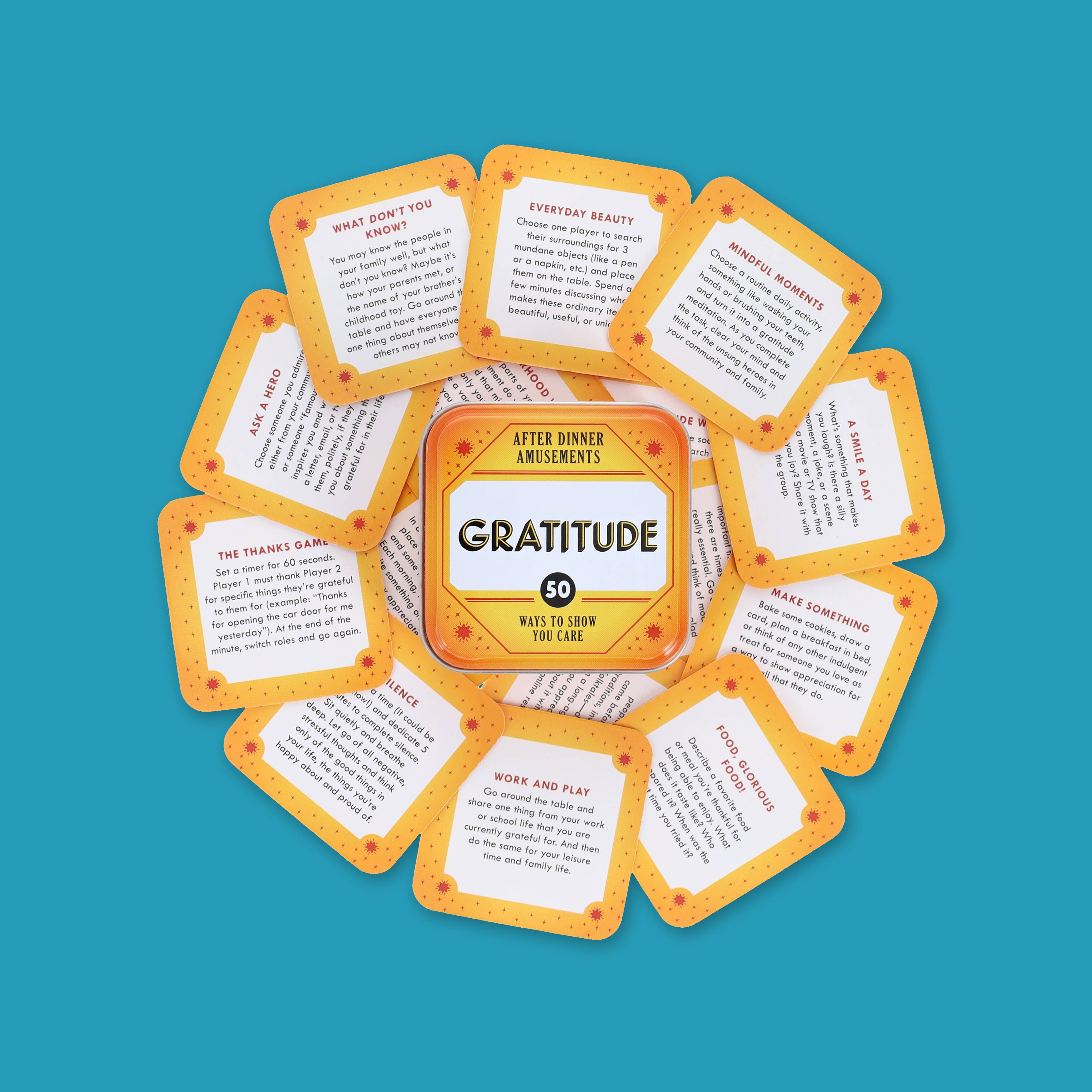 After Dinner Amusements: Gratitude | 50 Gratitude Prompts and Activities for Family and Friends