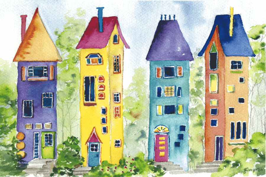 Gnome Homes | 150-Piece Micro Jigsaw Puzzle for Gnome & Fantasy Lovers