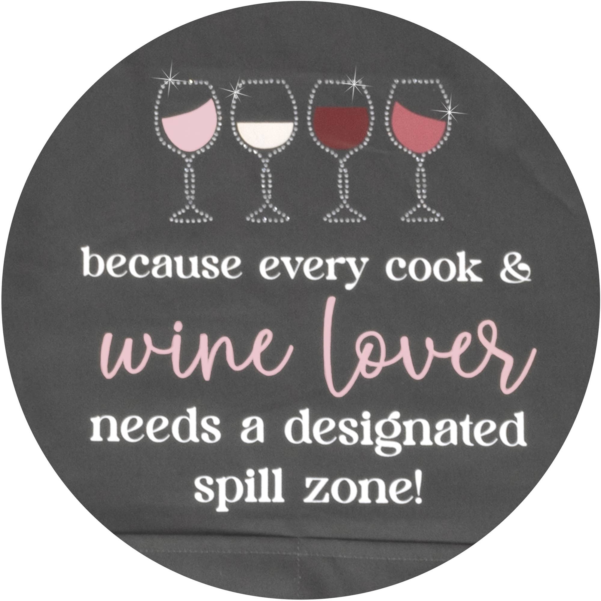 Cook & Wine Lover 100% Cotton Adjustable Apron – Wine Lover Kitchen Gift