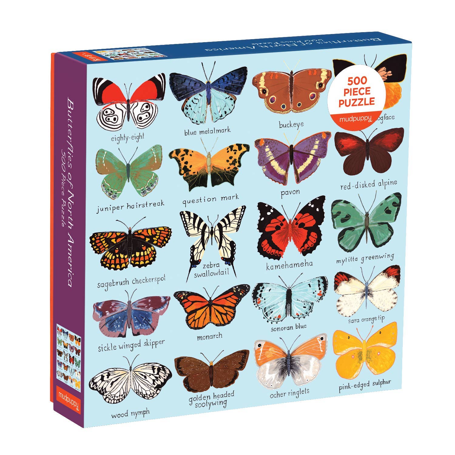 Butterflies of North America | 500-Piece Family Jigsaw Puzzle