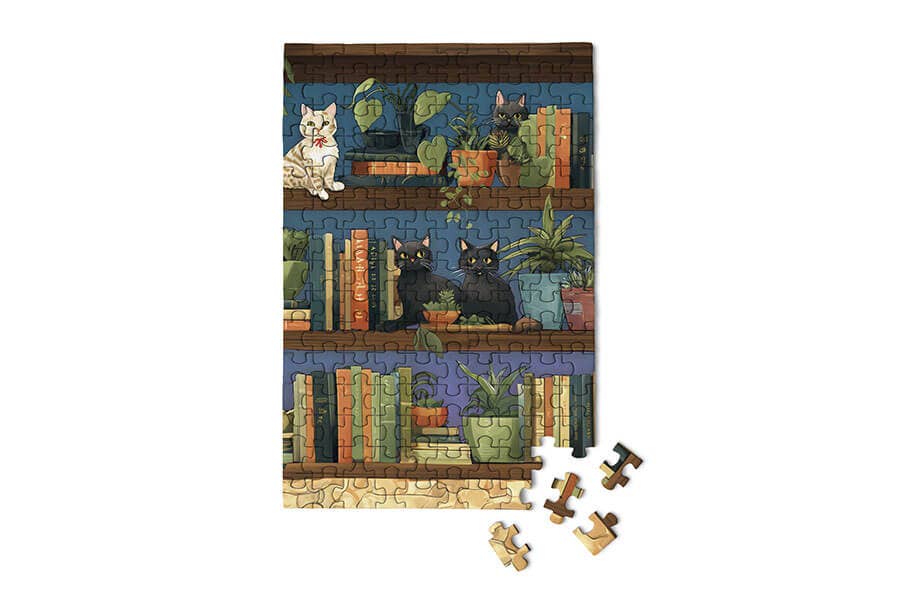 Cat Tales | 150-Piece Micro Jigsaw Puzzle for Book & Cat Lovers