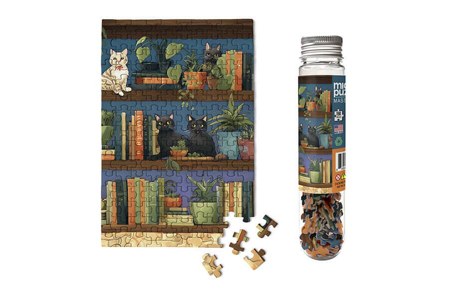 Cat Tales | 150-Piece Micro Jigsaw Puzzle for Book & Cat Lovers