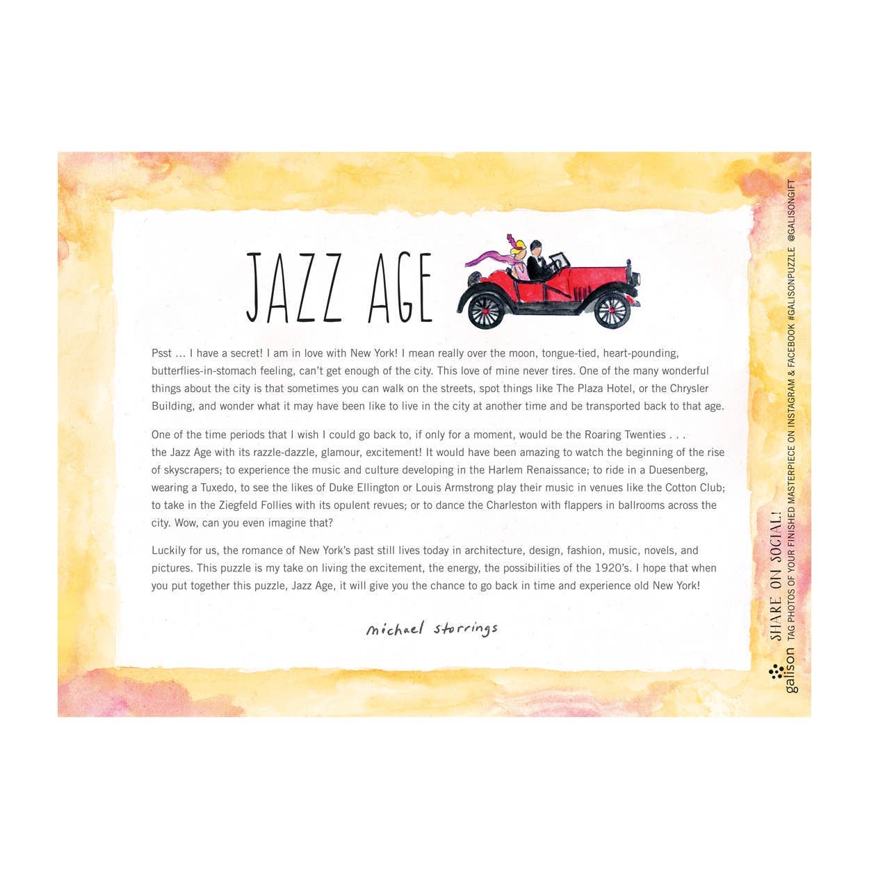 Michael Storrings Jazz Age | 1000-Piece New York City Jigsaw Puzzle