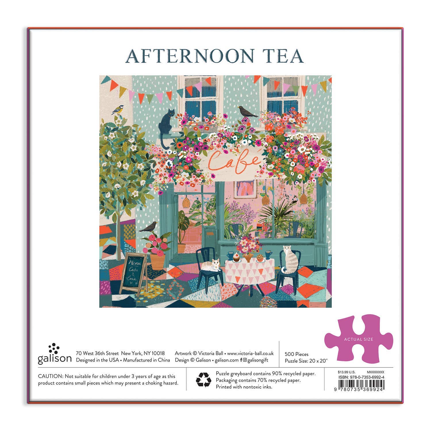 Afternoon Tea | 500-Piece Jigsaw Puzzle Featuring a Charming Café Scene