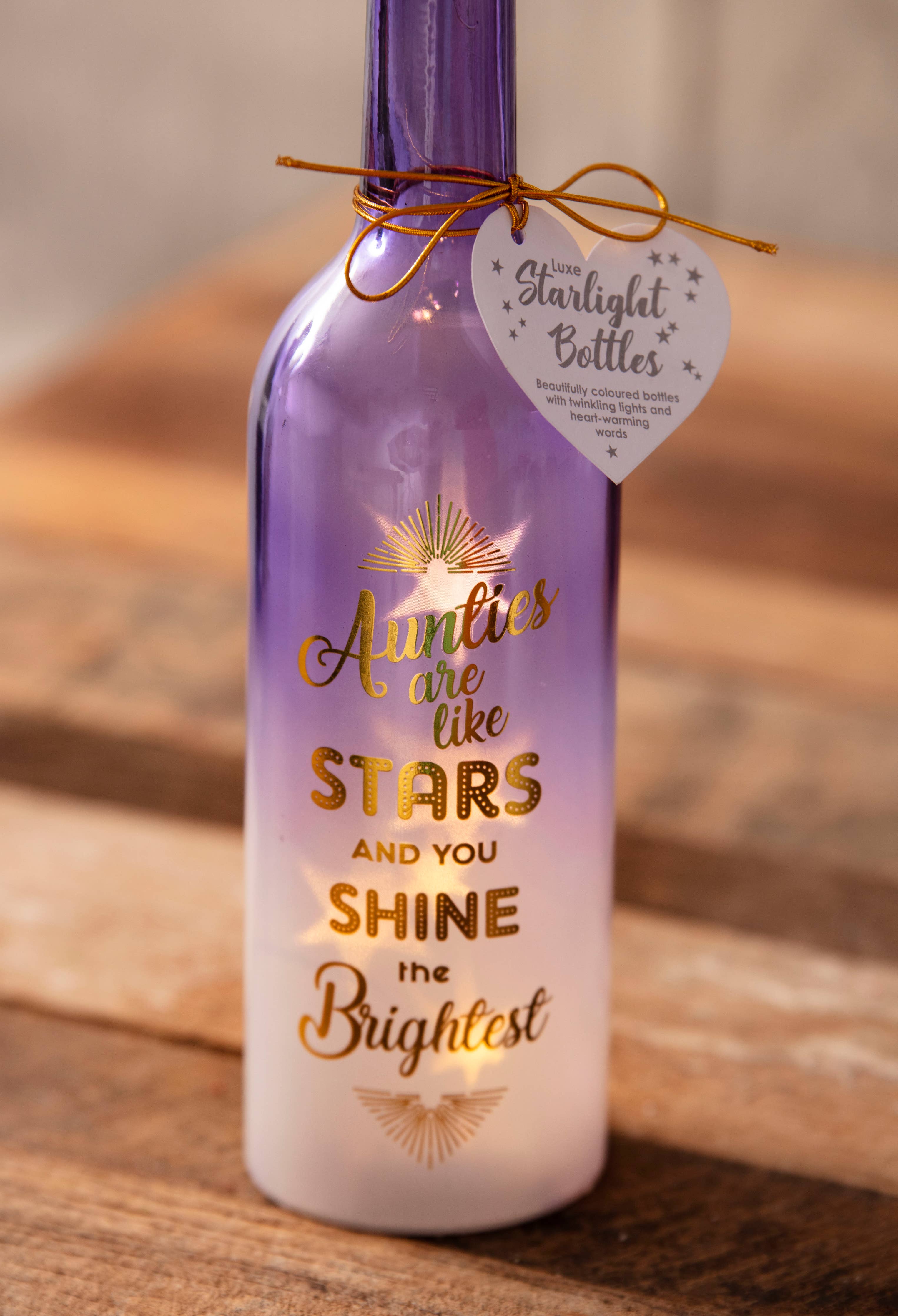 Auntie Luxe Starlight Bottle | Sparkling Sentiment Gift for Aunt