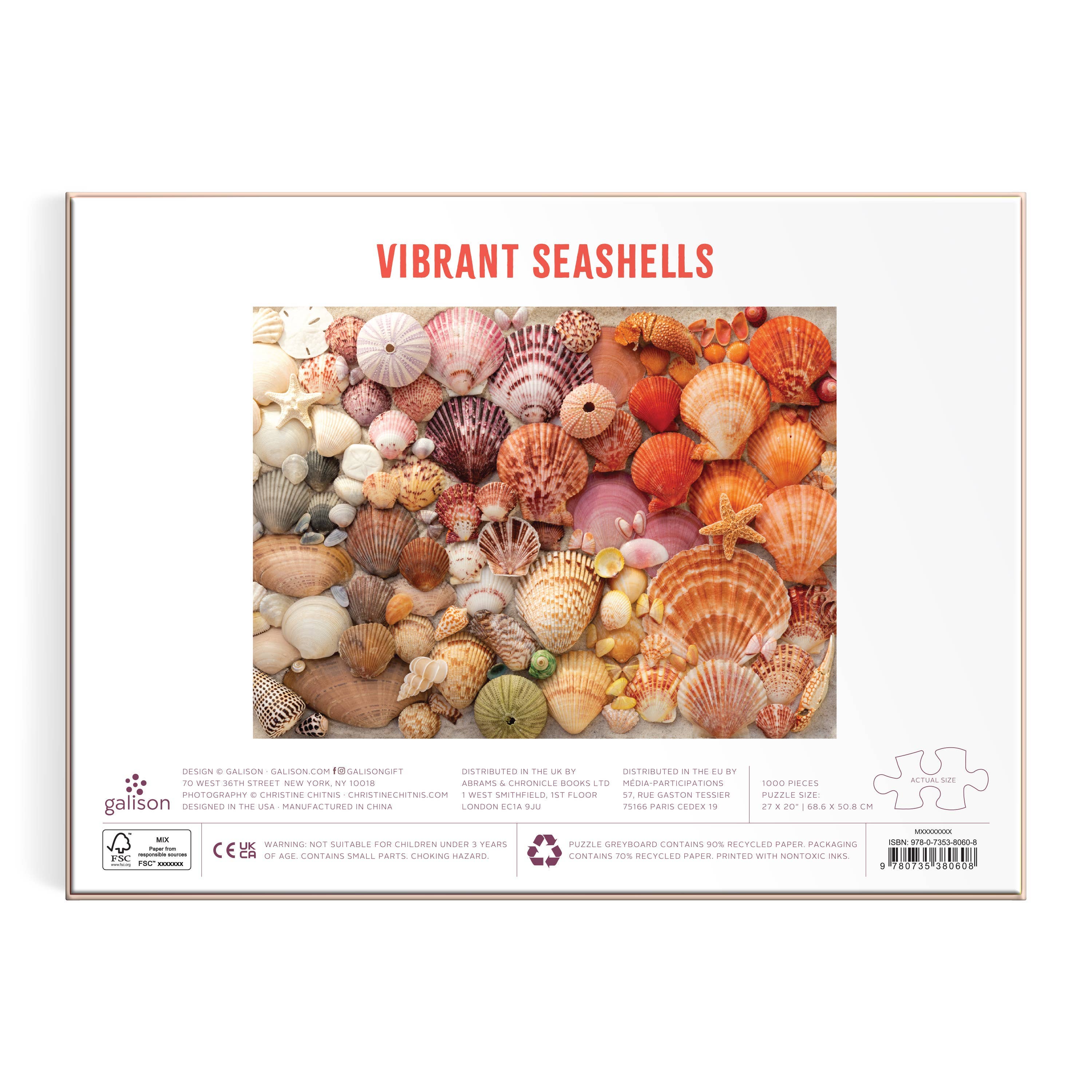 Vibrant Seashells | 1000-Piece Seashell Jigsaw Puzzle