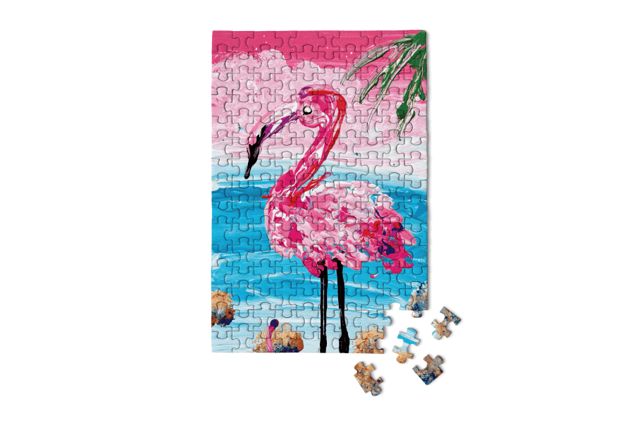 Flamingo | 150-Piece Micro Jigsaw Puzzle for Flamingo & Art Lovers