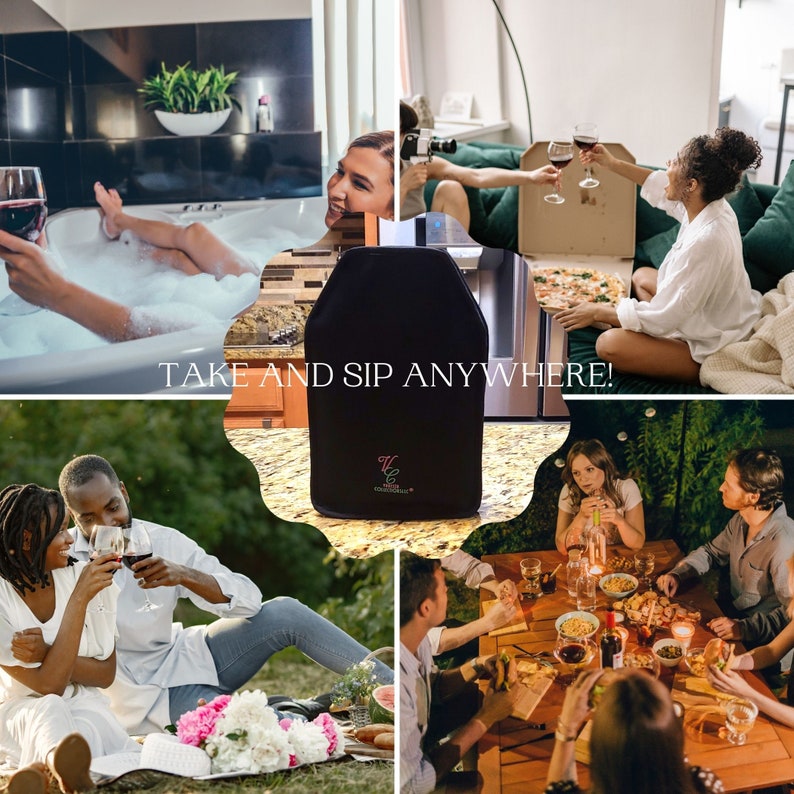 VWA Wine Cooler Sleeve – WINE LOVER | Premium Neoprene Insulated Sleeve for Perfectly Chilled Bottles