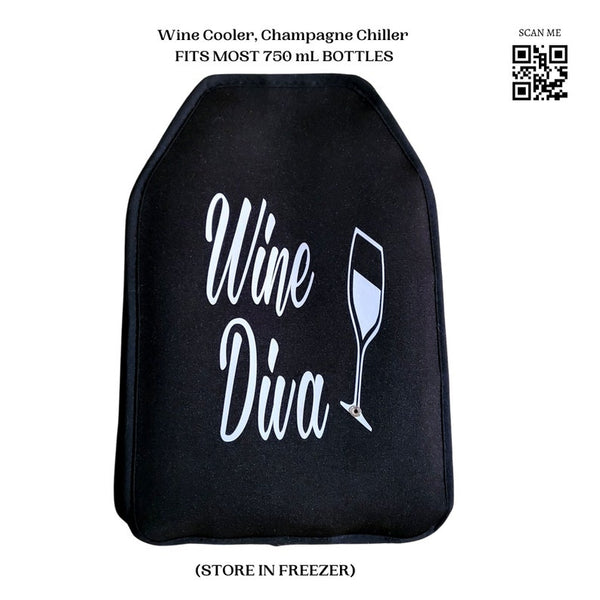 VWA Rhinestone Wine and Champagne Cooler Sleeve-WINE DIVA