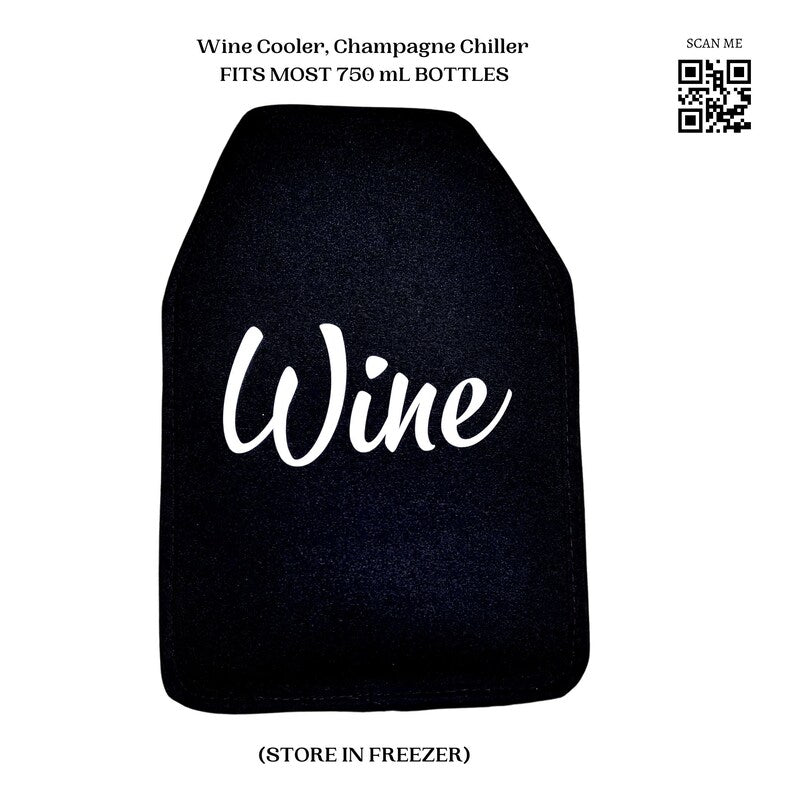 VWA Wine Cooler Sleeve – WINE | Premium Neoprene Insulated Sleeve for Perfectly Chilled Beverages