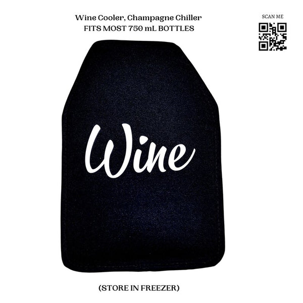 VWA Wine and Champagne Cooler Sleeve-WINE, Premium Neoprene Insulated Sleeve for Perfectly Chilled Beverages