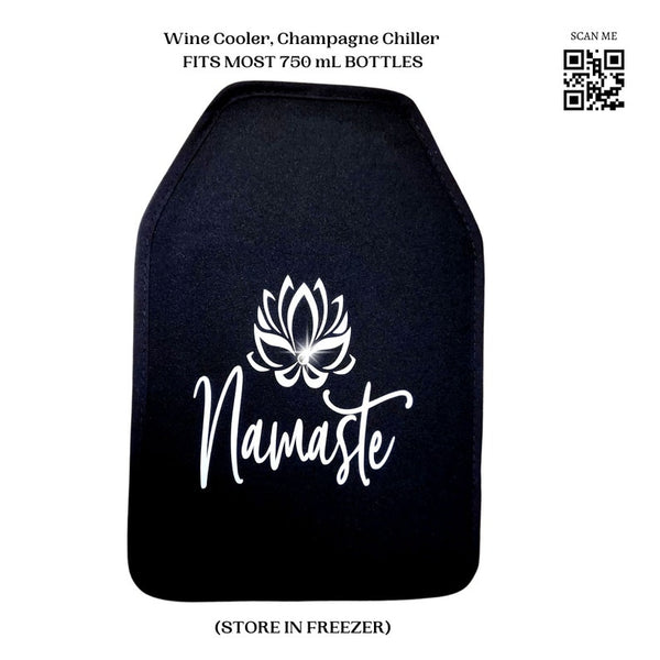 VWA Rhinestone Wine and Champagne Cooler Sleeve-NAMASTE