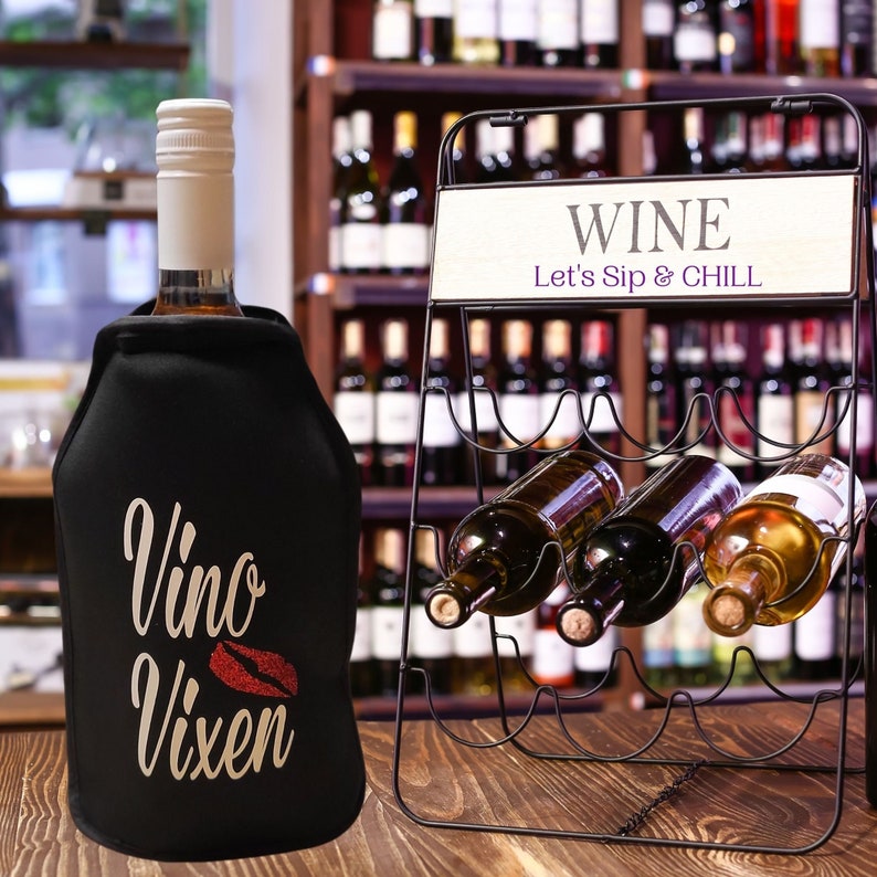 VWA Wine & Champagne Cooler Sleeve – VINO VIXEN | Premium Neoprene Insulated Sleeve for Perfectly Chilled Bottles