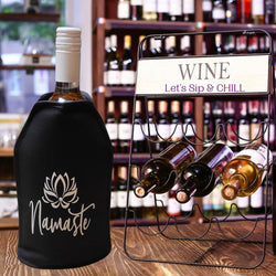 VWA Rhinestone Wine and Champagne Cooler Sleeve-NAMASTE